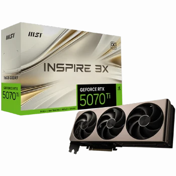 MSI Video Card Nvidia GeForce RTX 5070 TI 16G INSPIRE 3X OC