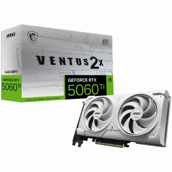 MSI Video Card NVIDIA GeForce RTX 5060 Ti 16G VENTUS 2X OC WHITE PLUS