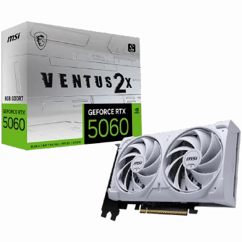MSI Video Card NVIDIA GeForce RTX 5060 8G VENTUS 2X WHITE
