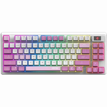 MSI FORGE GK600 TKL WIRELESS VIOLET - Hot-Swappable Mechanical Switches