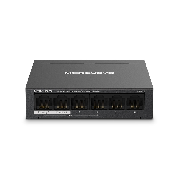 6-портов настолен комутатор Mercusys MS106LP 10/100 Mbps със 4 PoE+ порта