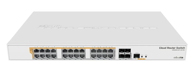 24портов гигабит Ethernet комутатор MIKROTIK CRS328-24P-4S+RM