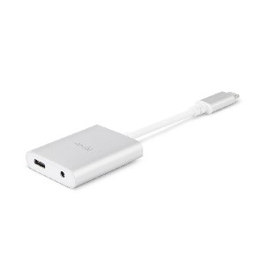 Moshi USB-C Digital Audio Adapter with Charging, Silver