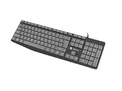 Natec keyboard Nautilus SLIM Black-Grey US layout