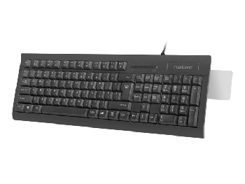 Natec Keyboard Moray US Layout With Id Card Reader Black