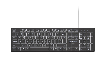 Natec Keyboard Herring Glow US, White Backlight