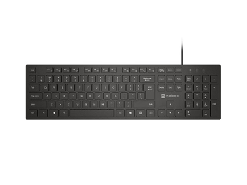 Natec Keyboard Herring Glow US, Black, Slim