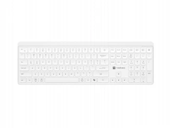 Natec Wireless Keyboard Tang US, BT+2.4GHz, Silent, Slim, White