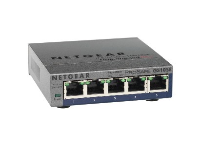 Суич Netgear GS105E, 5 x 10/100/1000 Prosafe PLUS Gigabit