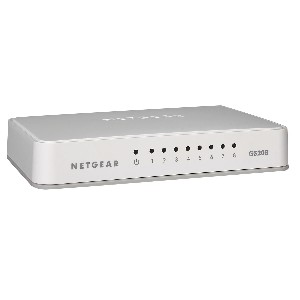 Суич Netgear GS208, 8 x 10/100/1000 Gigabit Switch plastic