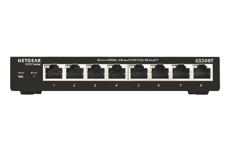 Суич Netgear GS350 Series GS308T, 8 x 10/100/1000 Gigabit