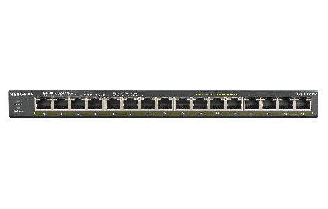 Суич Netgear GS316PP, 16 x 10/100/1000 Gigabit Switch 16