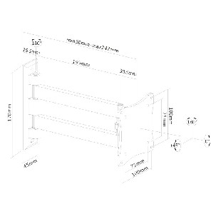 NewStar Flat Screen Wall Mount (2 pivots& tiltable)