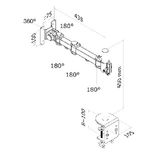 NewStar Flat Screen Desk Mount (clamp)