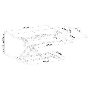 NewStar Workstation - sit-stand workplace (height adjustment: 11-51 cm)