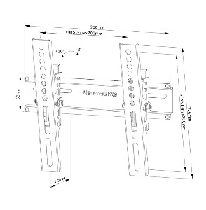 Neomounts by NewStar Screen Wall Mount (tilt, lockable, VESA 200x200)