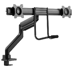 Neomounts by NewStar Screen Desk Mount 2 screens (topfix clamp& grommet), Black