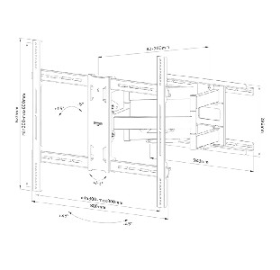 Neomounts Select Screen Wall Mount (full motion, VESA 800x600)