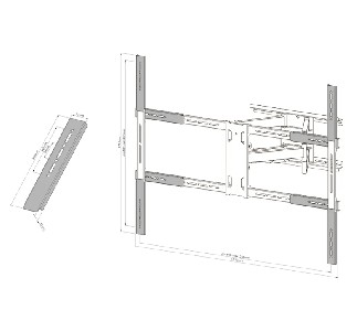 Neomounts Select VESA extension kit for WL40S-950BL18 (VESA 1200x900)