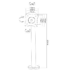 Neomounts by Newstar POS Flat Screen Desk Mount (bolt-down base)