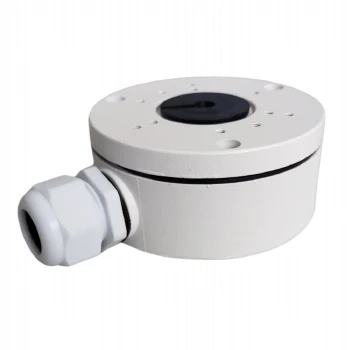 Монтажна основа 100х45мм, овална, алуминиева, бяла, непромокаем щуцер