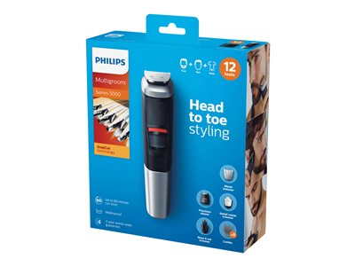 PHILIPS Multigroom series 5000 12-in-1-trimmer on the face