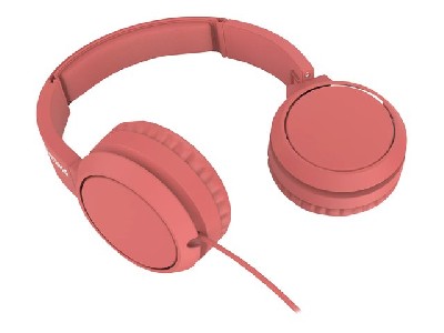 PHILIPS Headphones with mic pink 32mm speaker drivers