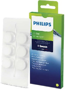 Philips -Таблетки за обезмасляване за машини за еспресо Saeco за 6 използвания