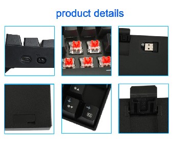 Безжична/USB механична RGB клавиатура Redragon Deimos K599-KRS-BK red switches
