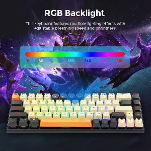 Клавиатура Redragon Ryze K633CGO-RGB_RD RGB с червени суичове
