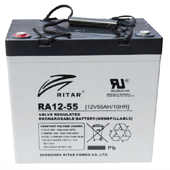 Оловна батерия RITAR (EV12-55), AGM, 12V, 55Ah