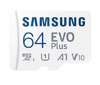 Samsung 64GB micro SD Card EVO Plus with Adapter, Class10, Transfer Speed up to 130MB/s