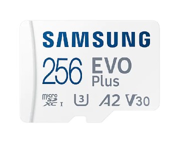 Samsung 256GB micro SD Card EVO Plus with Adapter, Class10, Transfer Speed up to 130MB/s