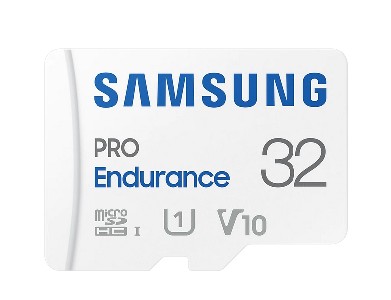 Samsung 32 GB micro SD PRO Endurance, Adapter, Class10, Waterproof, Magnet-proof