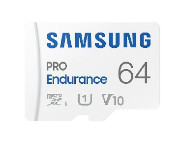 Samsung 64 GB micro SD PRO Endurance, Adapter, Class10, Waterproof, Magnet-proof