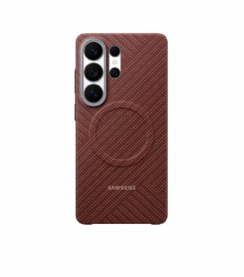 Samsung S26 Ultra Carbon Magnet Case Coral Red