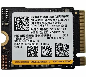 SSD SAMSUNG BM9C1 M.2 Type 2230 512GB PCIe Gen4x4 NVMe, 9MX512HCLV-00BD1
