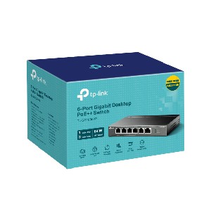 Комутатор TP-Link TL-SG1006PP 6-портов гигабитов настолен с 3-порта PoE+ и 1-порта PoE++