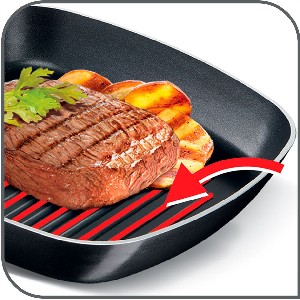 Tefal B5694053, Easy Plus Grill Frypan 26X26 cm