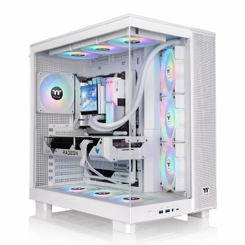 Thermaltake View 380 XL TG ARGB Snow + Thermaltake CT120 EX Reverse ARGB Sync PC