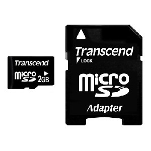 Transcend 2GB microSD (1 adapter)