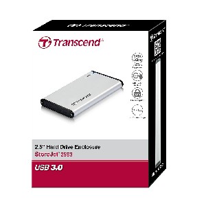 Transcend StoreJet 2.5" 0GB (SATA), USB 3.0, Aluminum housing
