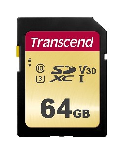 Transcend 64GB UHS-I U3 SD card, MLC