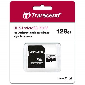 Transcend 128GB microSD w/ adapter U1, High Endurance