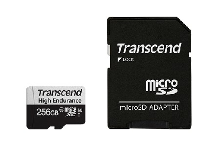 Transcend 256GB microSD w/ adapter U3, High Endurance