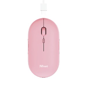 TRUST Puck Wireless& BT Rechargeable Mouse Pink