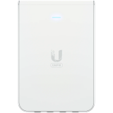 UniFi6 In-Wall. Wall-mounted WiFi 6 access point with a built-in PoE switch.