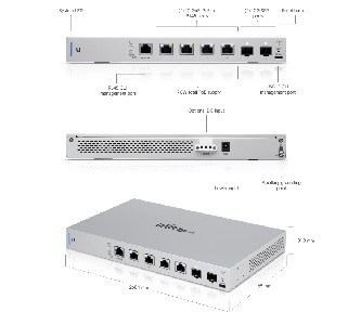 Комутатор Ubiquiti UniFi Switch XG 6 POE 6-портов, управляем