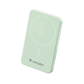 Verbatim Charge ' n' Go Essentials Power Bank Magnetic Wireless 5000mAh Green