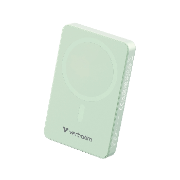 Verbatim Charge ' n' Go Essentials Power Bank Magnetic Wireless 10000mAh Green